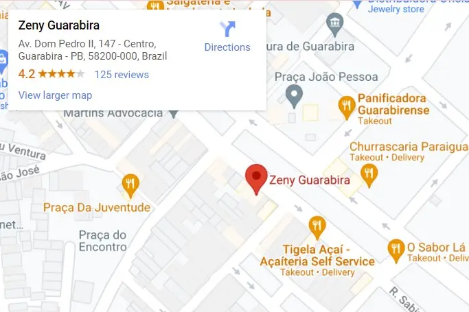 localização da loja de Guarabira